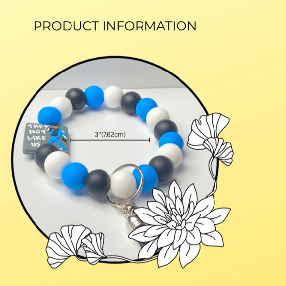 They Not Like Us" Beaded Wristlet - Picture 3 of 3